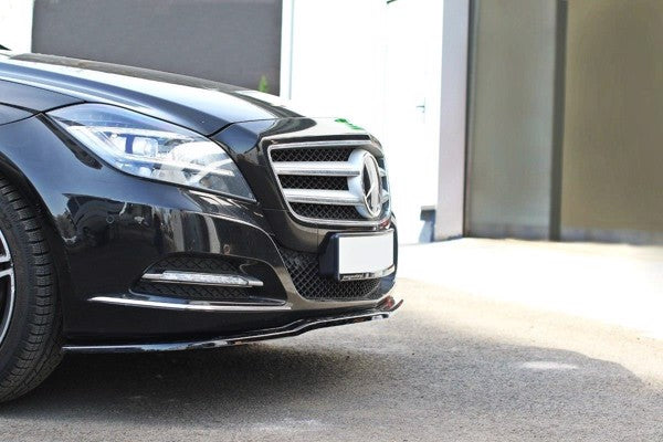Maxton Front Splitter V.1 Mercedes Cls C218 - Gloss Black
