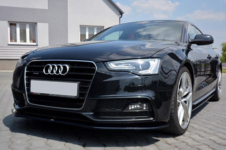 Maxton Front Splitter V.2 Audi S5 / A5 S-Line 8T Fl - Gloss Black