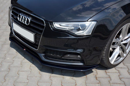 Maxton Front Splitter V.2 Audi S5 / A5 S-Line 8T Fl - Gloss Black