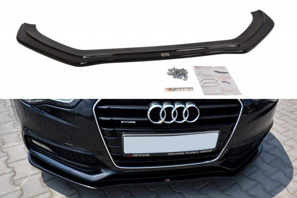 Maxton Front Splitter V.2 Audi S5 / A5 S-Line 8T Fl - Gloss Black
