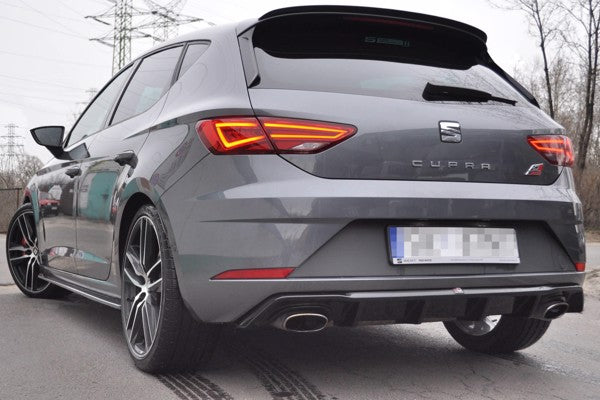 Maxton Rear Valance V.1 Seat Leon Cupra Mk3 Fl Hatchback - Gloss Black
