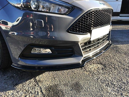 Maxton Front Splitter V.3 Ford Focus St Mk3 Fl - Gloss Black