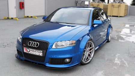 Maxton Front Splitter V.2 Audi RS4 B7 - Gloss Black