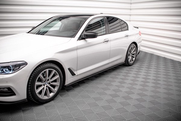 Maxton Side Skirts Diffusers BMW 5 G30 - Gloss Black