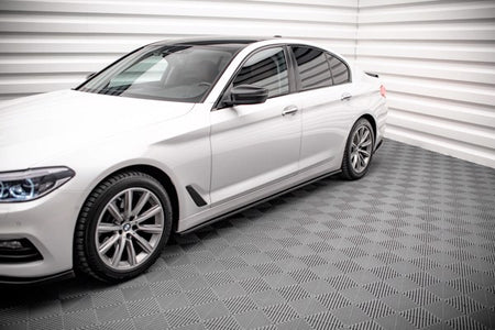 Maxton Side Skirts Diffusers BMW 5 G30 - Gloss Black