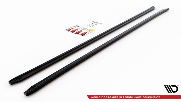 Maxton Side Skirts Diffusers BMW 5 G30 - Gloss Black
