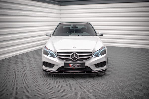 Maxton Front Splitter V.1 Mercedes-Benz E Amg-Line Sedan W212 Facelift - Gloss Black