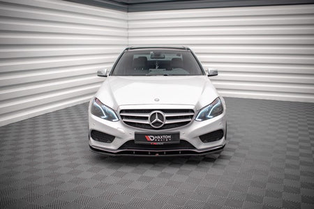 Maxton Front Splitter V.1 Mercedes-Benz E Amg-Line Sedan W212 Facelift - Gloss Black