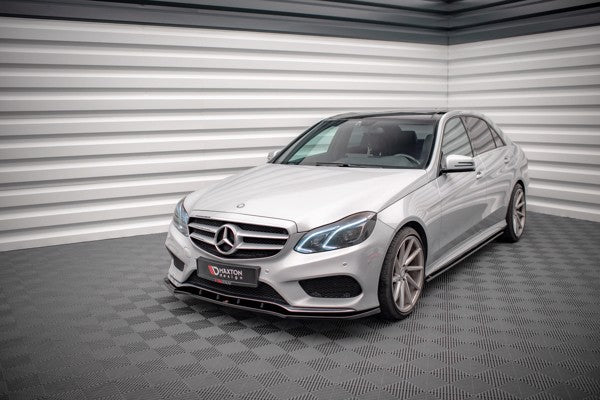 Maxton Front Splitter V.1 Mercedes-Benz E Amg-Line Sedan W212 Facelift - Gloss Black