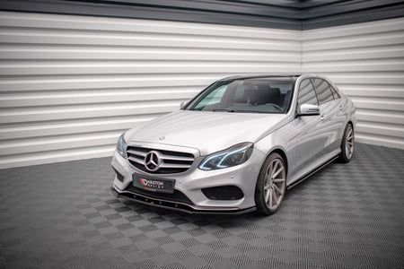 Maxton Front Splitter V.1 Mercedes-Benz E Amg-Line Sedan W212 Facelift - Gloss Black
