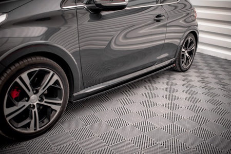 Maxton Side Skirts Diffusers Peugeot 208 Gti Mk1 - Gloss Black