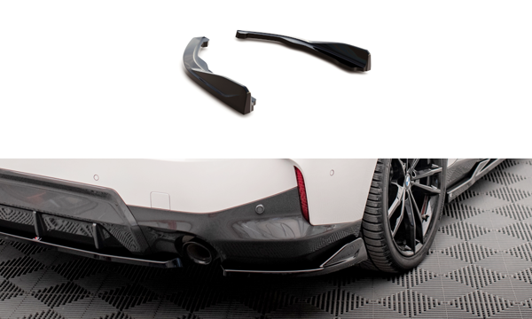 Maxton Rear Side Splitters V.1 BMW 2 Coupe M-Pack G42 - Gloss Black