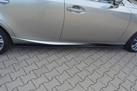 Maxton Side Skirts Diffusers Lexus Is Mk3/ Mk3 Facelift  - Gloss Black