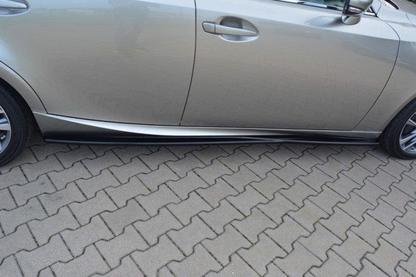 Maxton Side Skirts Diffusers Lexus Is Mk3/ Mk3 Facelift  - Gloss Black
