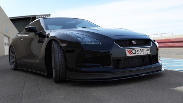 Maxton Front Splitter V.2 Nissan Gt-R Preface Coupe (R35-Series) - Gloss Black