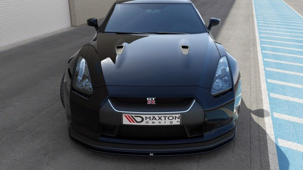 Maxton Front Splitter V.2 Nissan Gt-R Preface Coupe (R35-Series) - Gloss Black