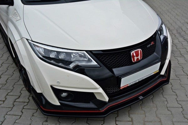 Maxton Front Splitter V.1 Honda Civic Ix Type R - Gloss Black