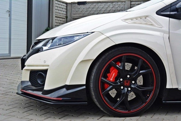 Maxton Front Splitter V.1 Honda Civic Ix Type R - Gloss Black