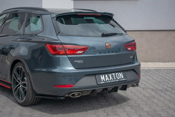 Maxton Rear Side Splitters V.1 Seat Leon Cupra Mk3 Fl Sportstourer - Gloss Black