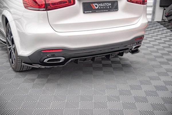 Maxton Central Rear Splitter (With Vertical Bars) Mercedes-Benz Gls Amg-Line X167 - Gloss Black