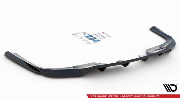 Maxton Central Rear Splitter (With Vertical Bars) Mercedes-Benz Gls Amg-Line X167 - Gloss Black