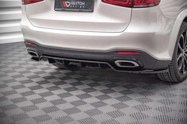 Maxton Central Rear Splitter (With Vertical Bars) Mercedes-Benz Gls Amg-Line X167 - Gloss Black