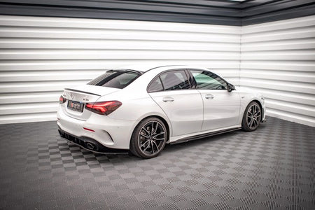 Maxton Side Skirts Diffusers V.2  Mercedes A35 Amg / Amg-Line W177  - Gloss Black