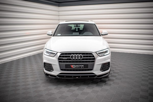 Maxton Front Splitter V.1 Audi Q3 8U Facelift - Gloss Black