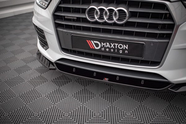 Maxton Front Splitter V.1 Audi Q3 8U Facelift - Gloss Black