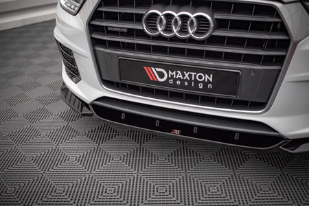 Maxton Front Splitter V.1 Audi Q3 8U Facelift - Gloss Black