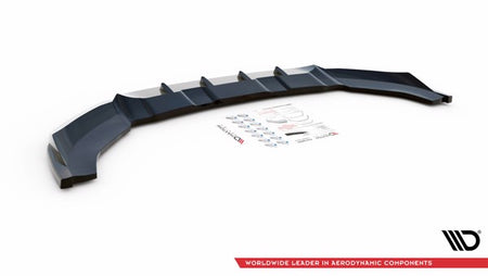 Maxton Front Splitter V.1 Audi Q3 8U Facelift - Gloss Black