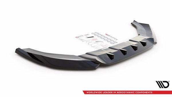 Maxton Front Splitter V.1 Audi Q3 8U Facelift - Gloss Black