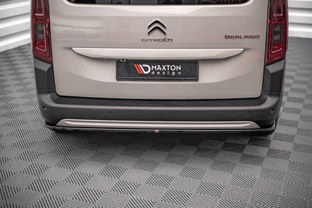Maxton Central Rear Splitter Citroen Berlingo Mk3 - Gloss Black
