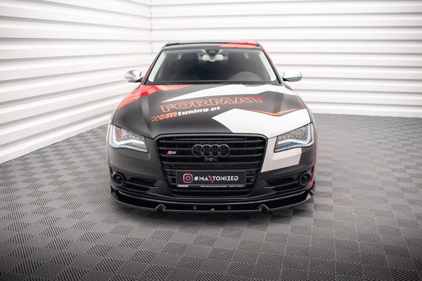Maxton Front Splitter V.2 Audi S8 D4 - Gloss Black