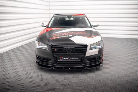 Maxton Front Splitter V.2 Audi S8 D4 - Gloss Black