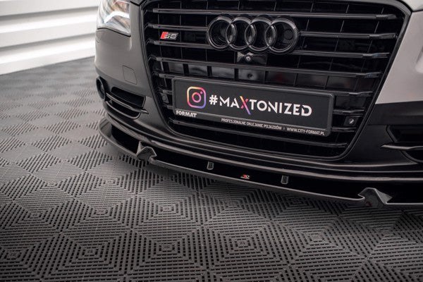 Maxton Front Splitter V.2 Audi S8 D4 - Gloss Black
