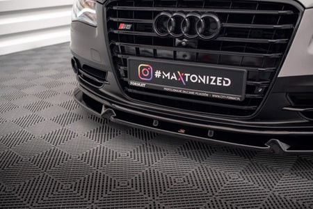 Maxton Front Splitter V.2 Audi S8 D4 - Gloss Black