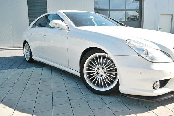 Maxton Side Skirts Diffusers Mercedes Cls C219 55Amg - Gloss Black