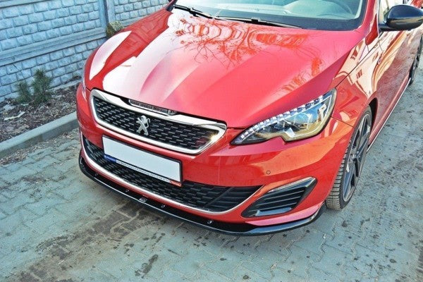Maxton Front Splitter V.2 Peugeot 308 Ii Gti - Gloss Black