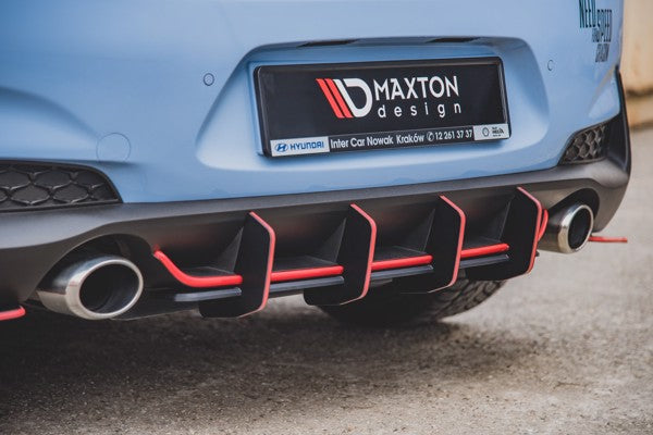 Maxton Racing Durability Rear Diffuser V.2 Hyundai I30 N Mk3 Hatchback - Black