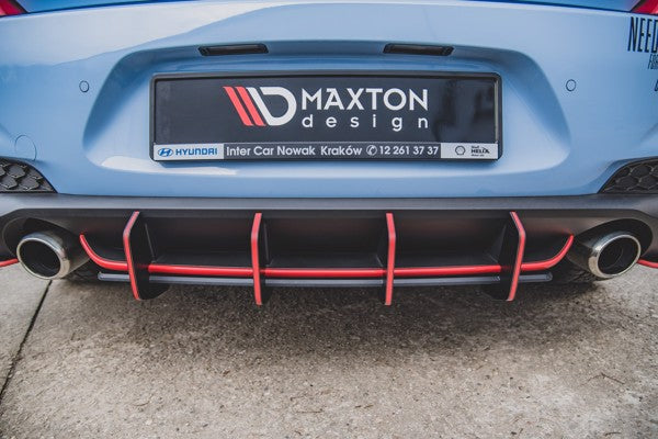 Maxton Racing Durability Rear Diffuser V.2 Hyundai I30 N Mk3 Hatchback - Black