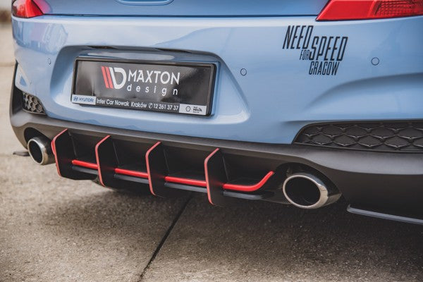 Maxton Racing Durability Rear Diffuser V.2 Hyundai I30 N Mk3 Hatchback - Black