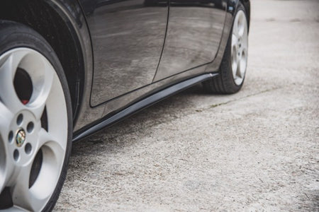 Maxton Side Skirts Diffusers Alfa Romeo 156 Facelift - Gloss Black