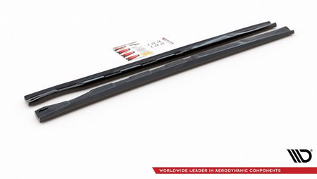 Maxton Side Skirts Diffusers Alfa Romeo 156 Facelift - Gloss Black