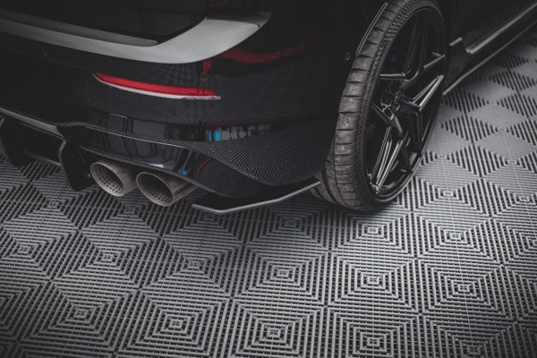 Maxton Street Pro Rear Side Splitters Volkswagen Golf R Mk8 - Black