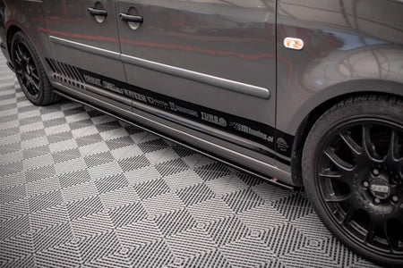 Maxton Side Skirts Diffusers Volkswagen Caddy Long Mk3 Facelift - Gloss Black