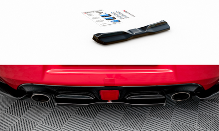 Maxton Central Rear Splitter V.2 For Nissan 370Z  - Gloss Black