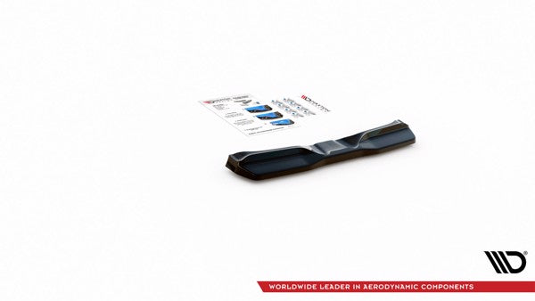 Maxton Central Rear Splitter V.2 For Nissan 370Z  - Gloss Black