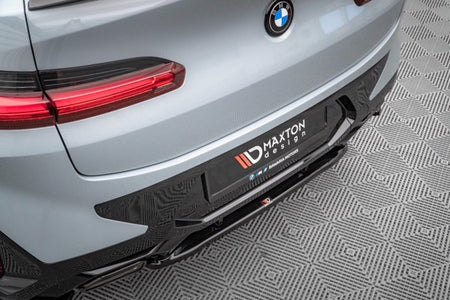 Maxton Central Rear Splitter For BMW X4 M-Pack G02 Facelift - Gloss Black