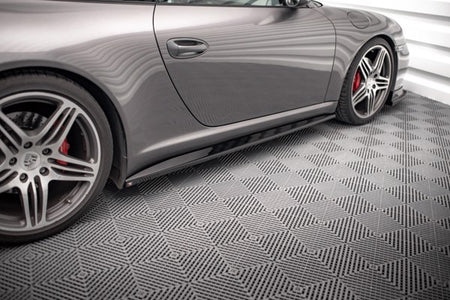 Maxton Side Skirts Diffusers Porsche 911 Carrera / Carrera Gts 997 Facelift - Gloss Black
